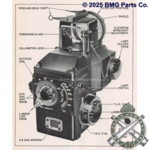 K13 Gunsight Ring and Bead Sight, For the E13 .50 cal. Gun Cradle.
