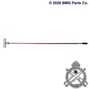 MG13 Cleaning Rod, Silver Handle, Brown Rod, with Brush.